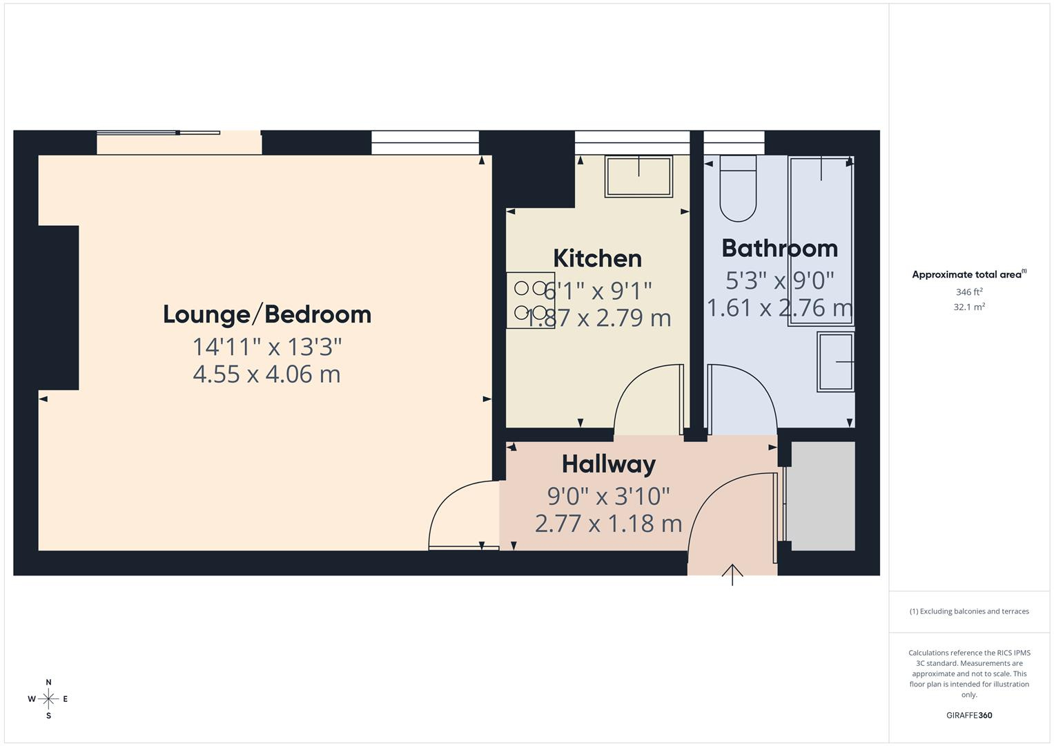 Edrich House, North Shields floorplan
