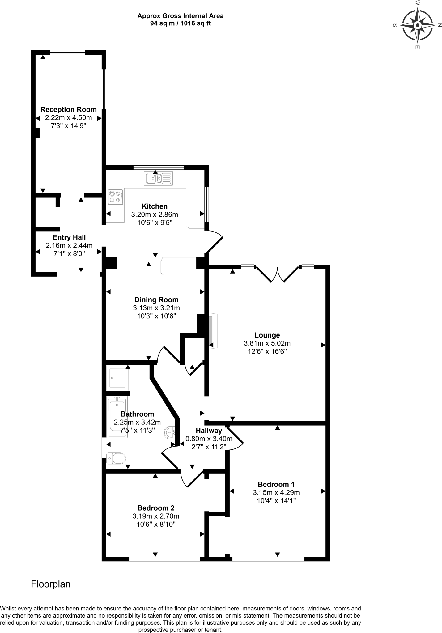 33 Buckingham Drive, Chapel St. Leonards, Skegness PE24 5UN floorplan