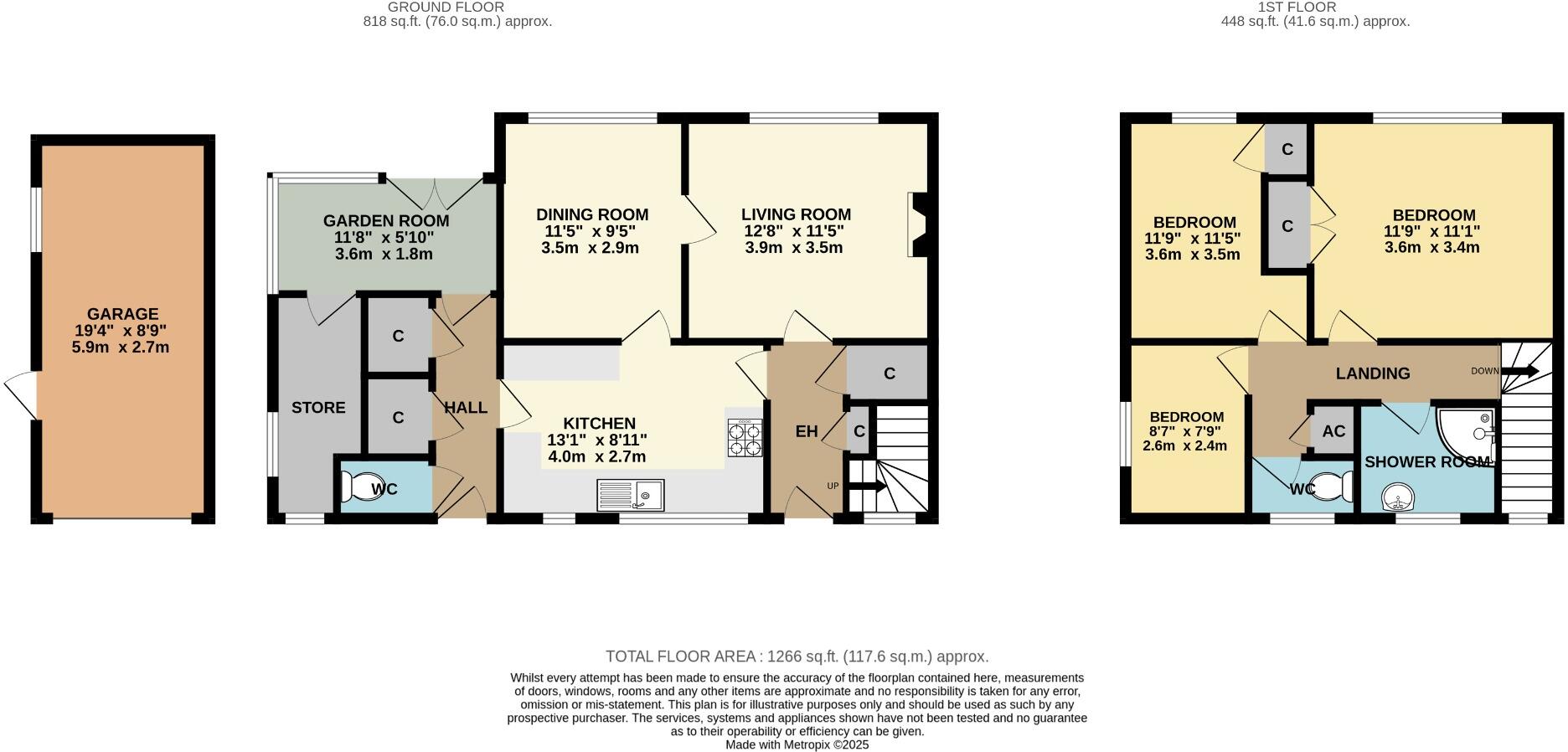 Leigh Sinton Road, Malvern, Worcestershire, WR14 1JR floorplan