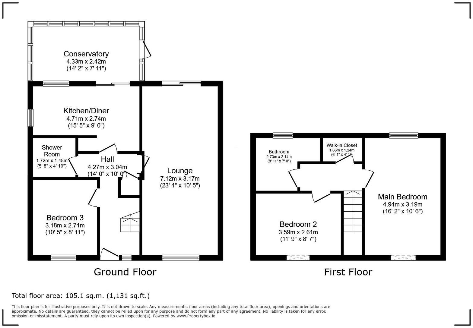 34a Vicarage Lane, Rhuddlan, LL18 2UF floorplan