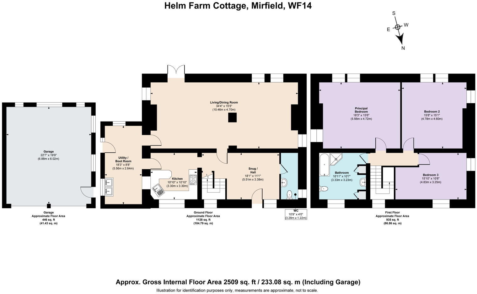 Helm Farm Cottage, Waterside Walk, Mirfield, WF14 floorplan