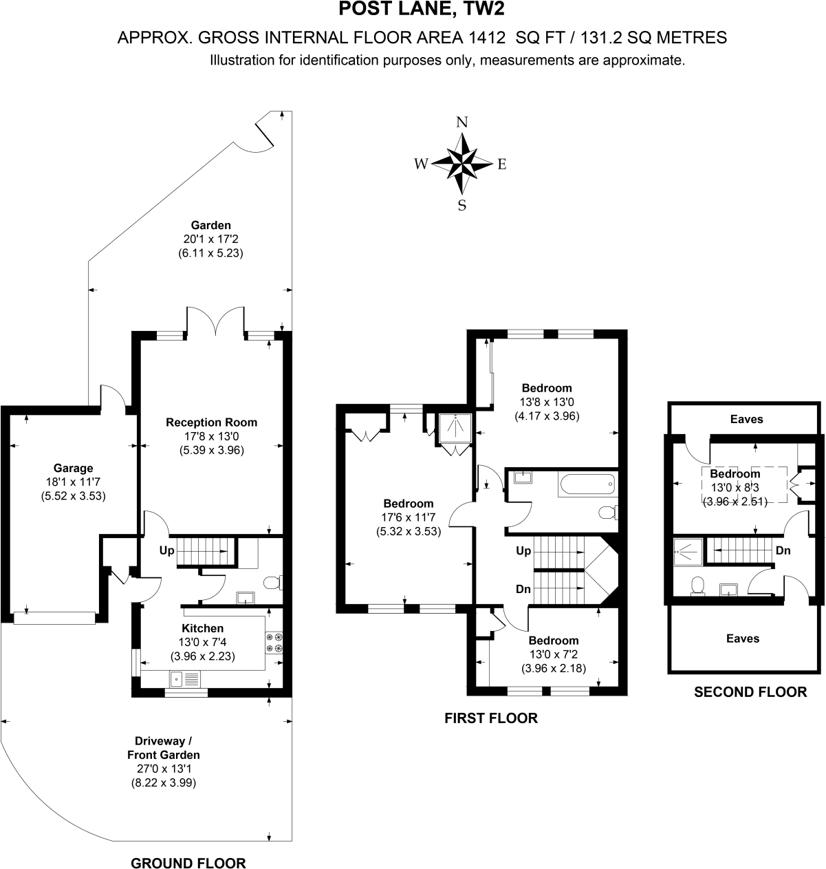 Post Lane, Twickenham TW2 floorplan