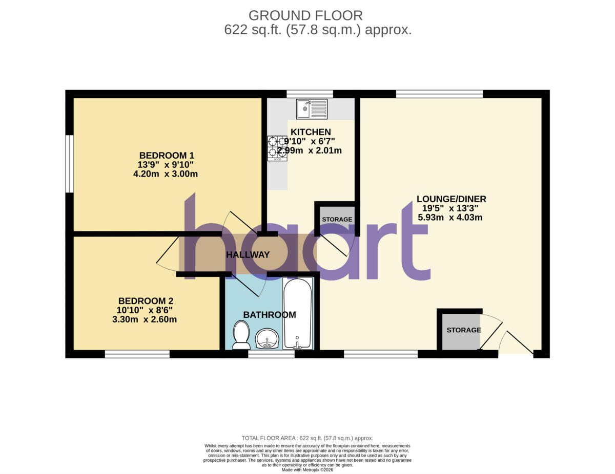 The Fortunes, Harlow floorplan