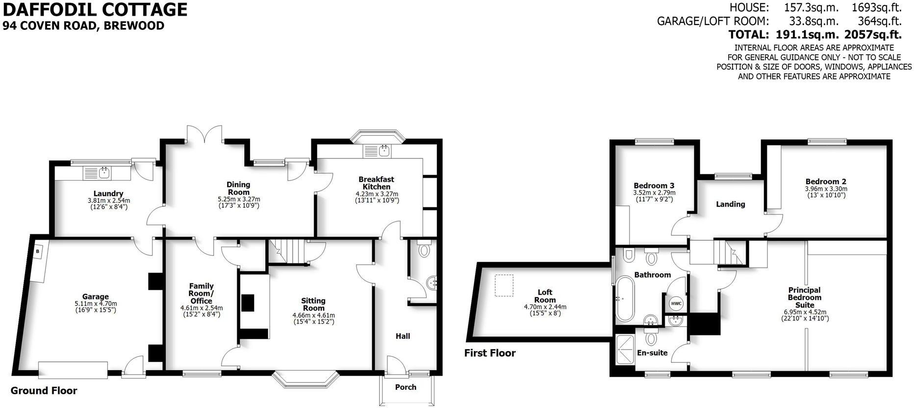 Daffodil Cottage, 94 Coven Road, Brewood, Stafford, ST19 9DF floorplan