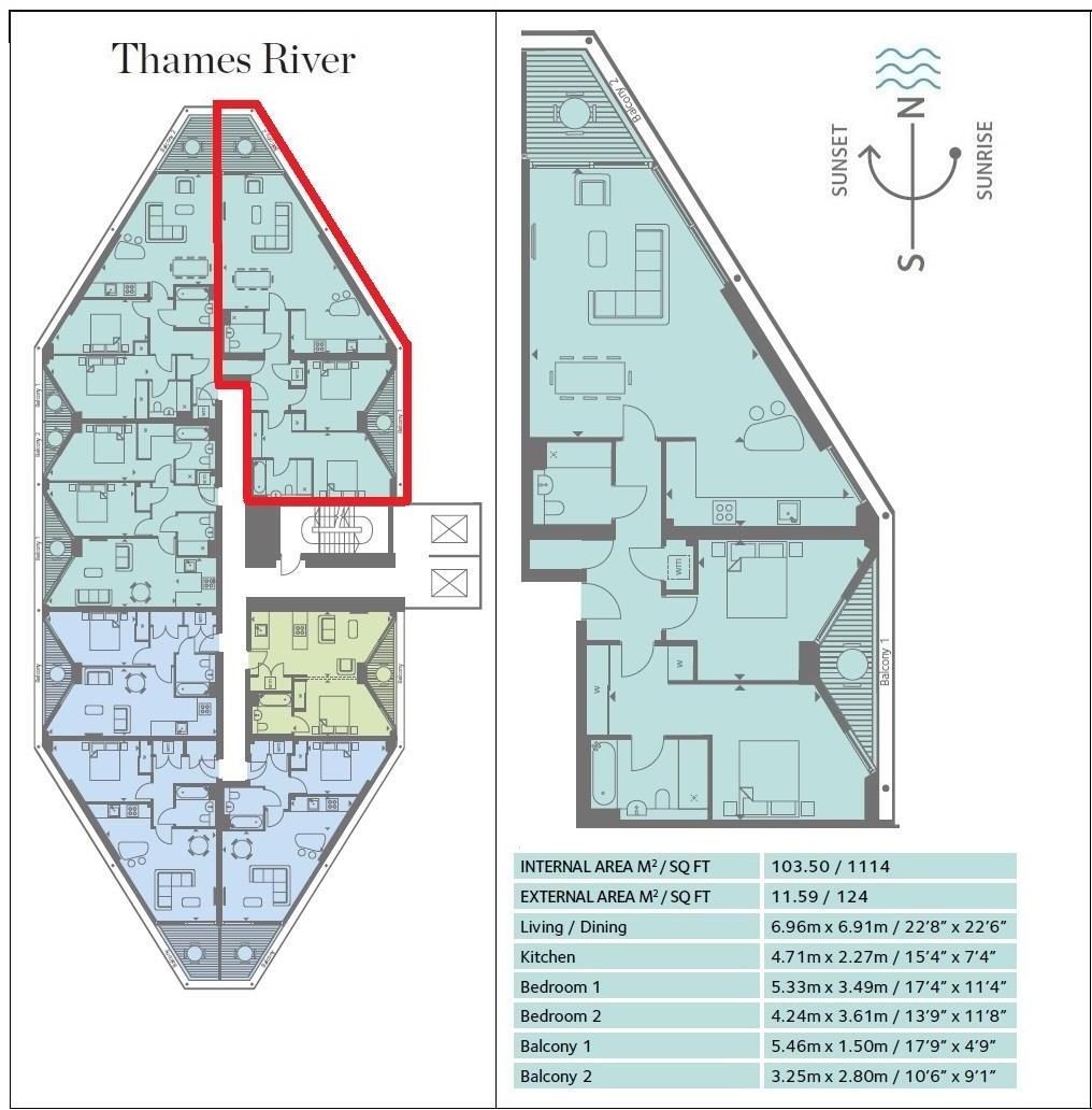 2 Riverlight Quay, Nine Elms, London, SW11 floorplan