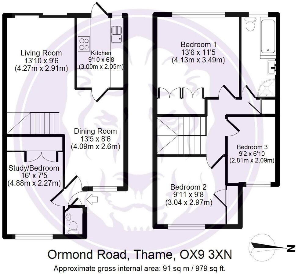 Ormond Road, Thame, Oxfordshire, OX9 3XN floorplan