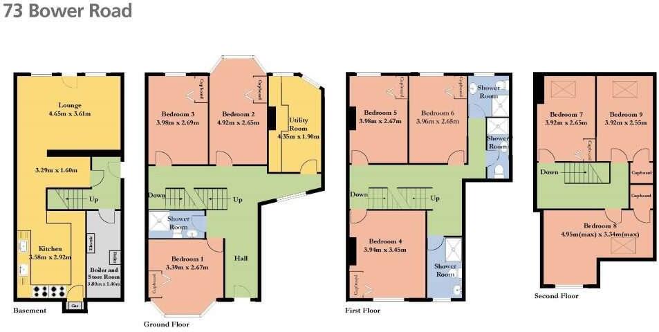73 Bower Road, Crookesmoor, S10 1ER floorplan
