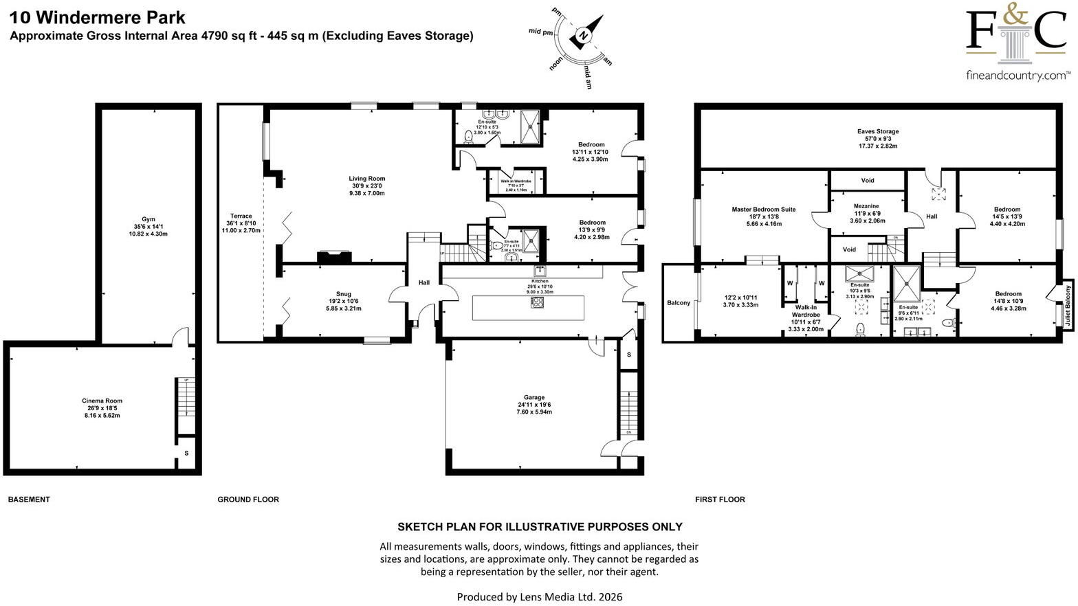 10 Windermere Park, Windermere, The Lake District, LA23 2NB floorplan