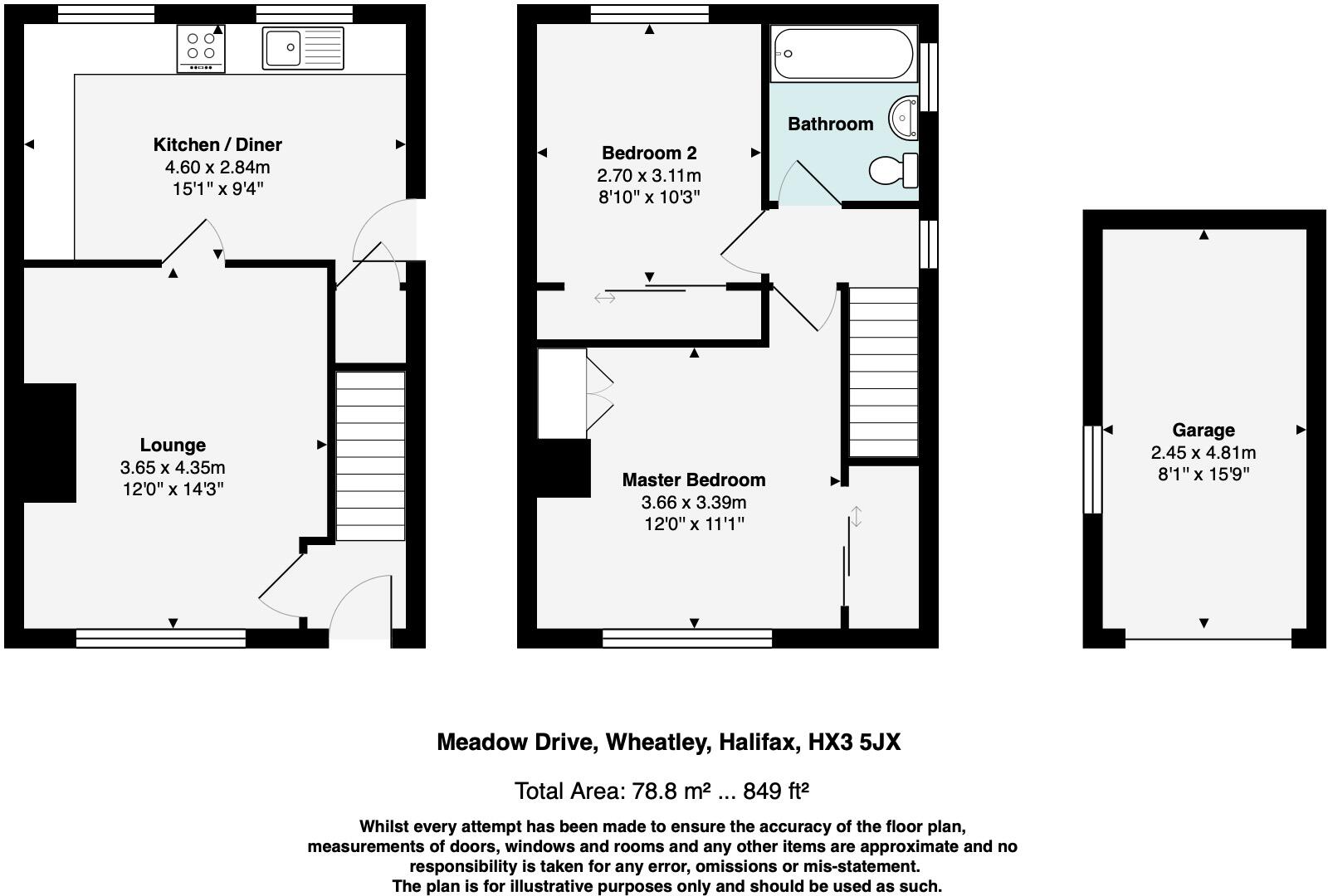 Meadow Drive, Wheatley, Halifax, HX3 floorplan