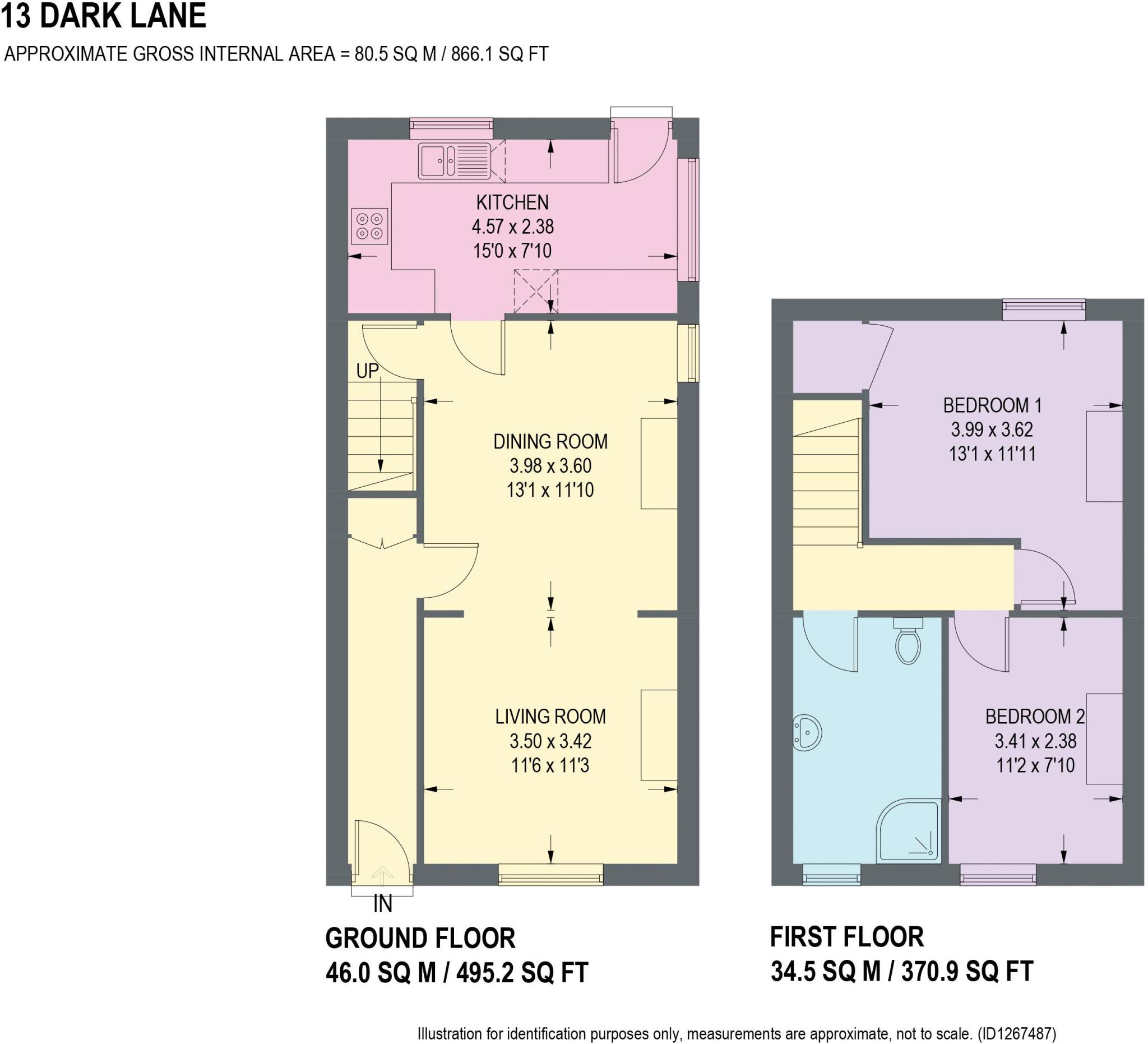 Dark Lane, Calow, Chesterfield floorplan