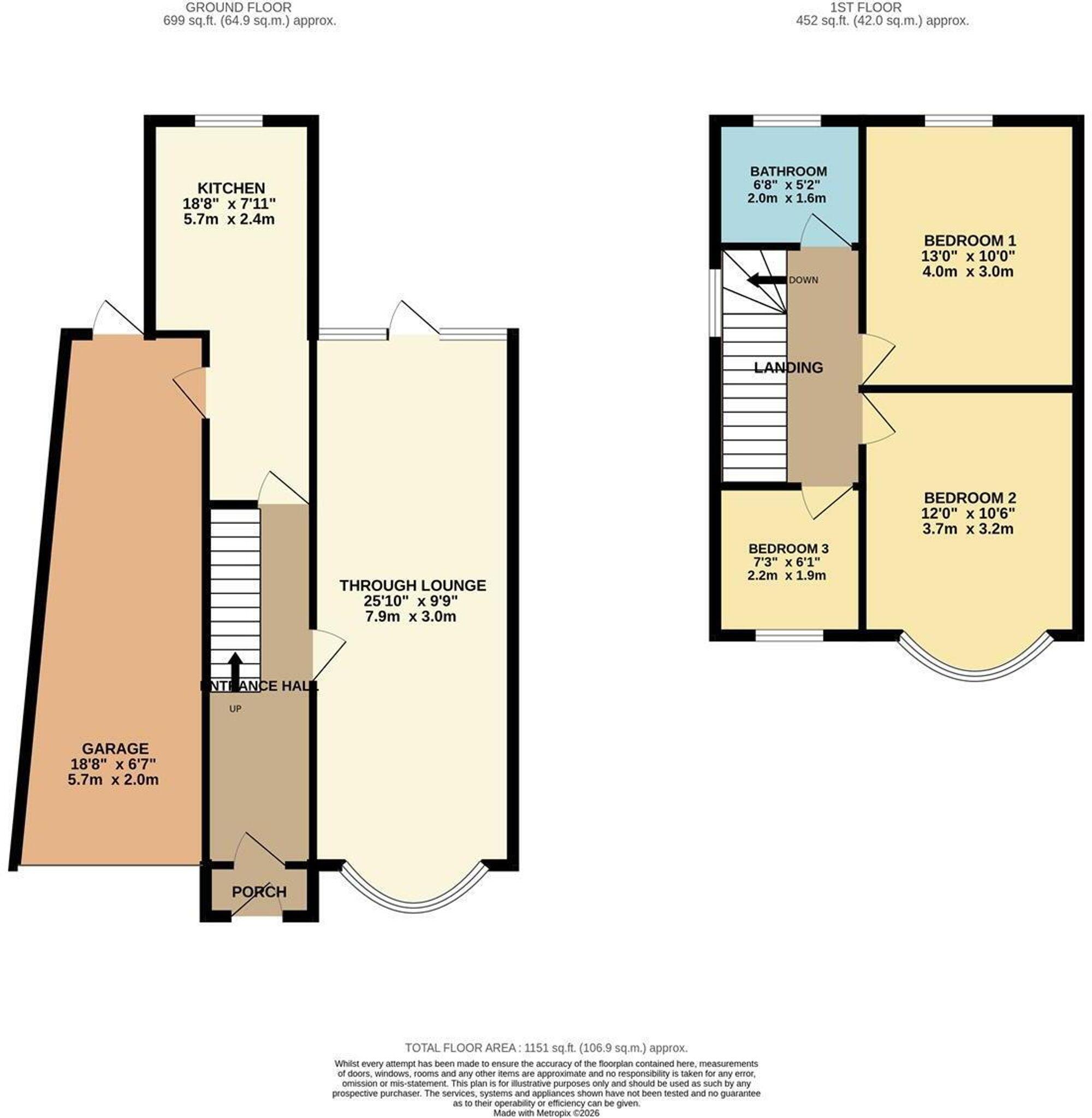 Herondale Road, Birmingham, B26 floorplan