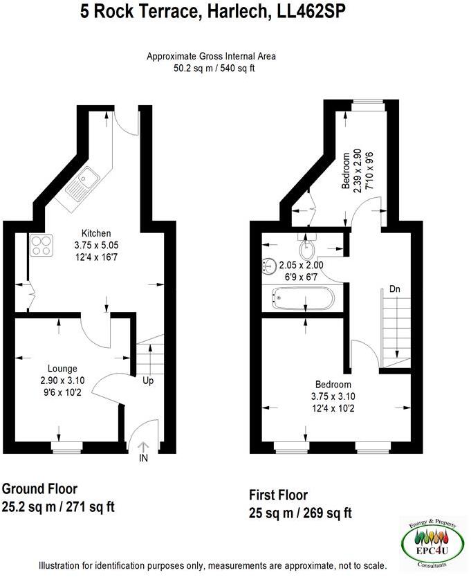 5 Rock Terrace, Harlech floorplan