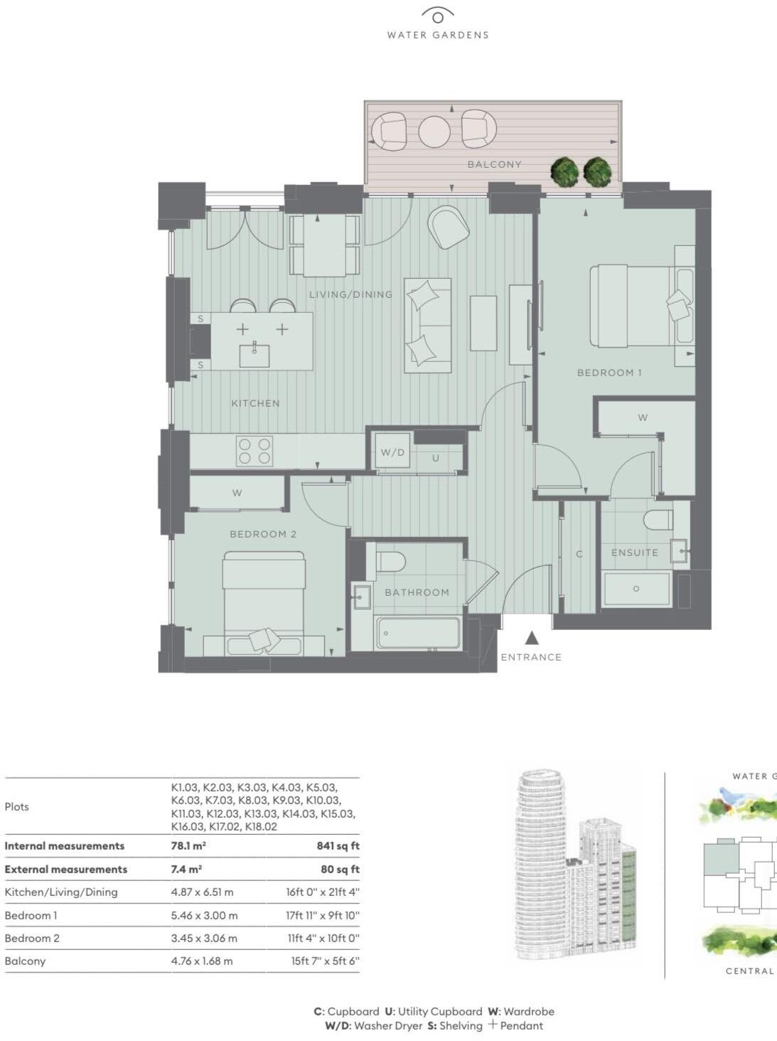 Parkside Apartments, White City Living  floorplan