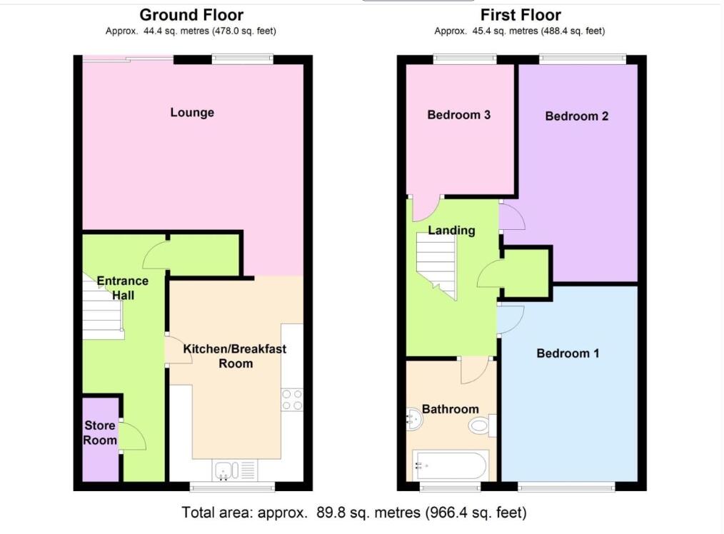 94 Newmarket Road, Nottingham, Nottinghamshire NG6 8TX floorplan