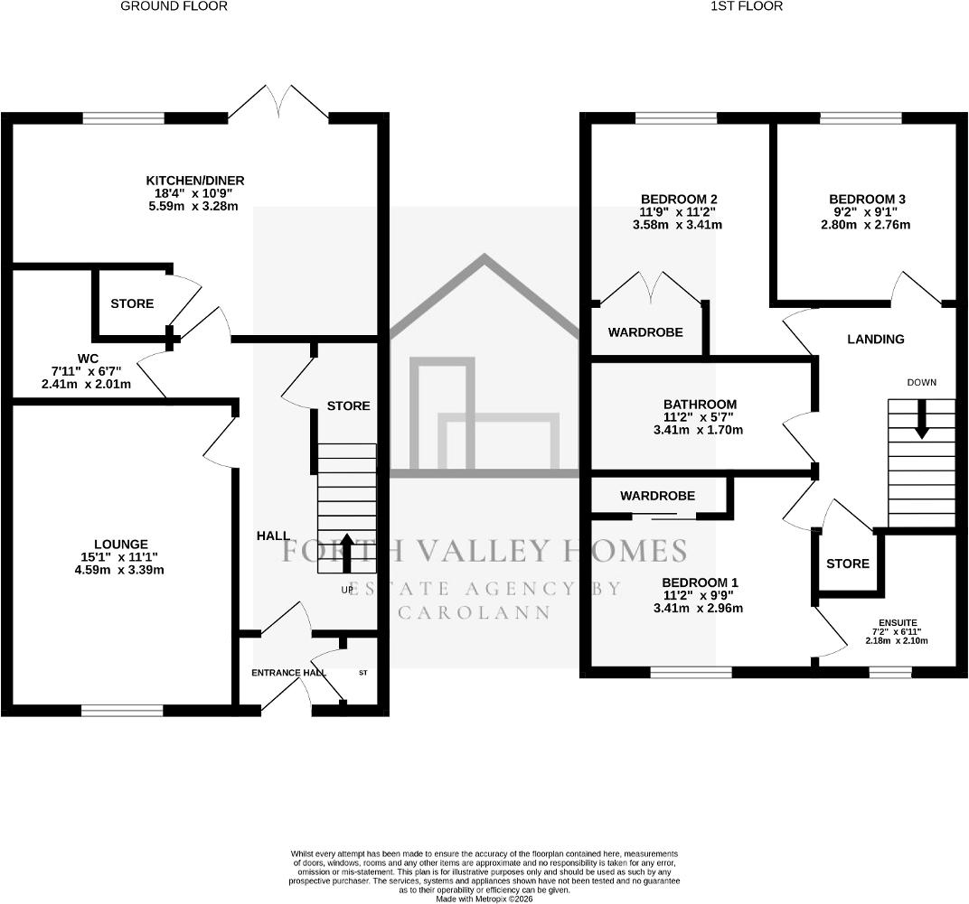 14, Crown Crescent, Kinnaird, Larbert, FK5 4XN floorplan
