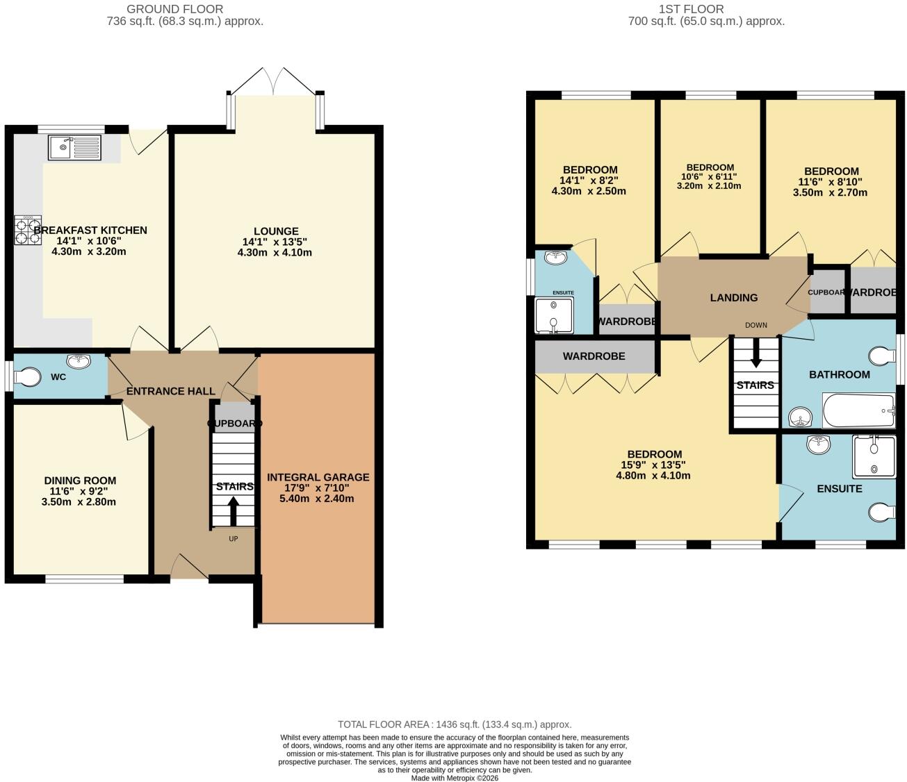 Damson Croft, Hollingwood, Chesterfield, Derbyshire, S43 floorplan