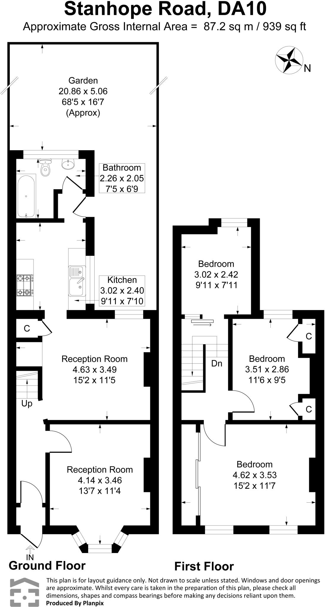 Stanhope Road, Swanscombe, Kent, DA10 floorplan