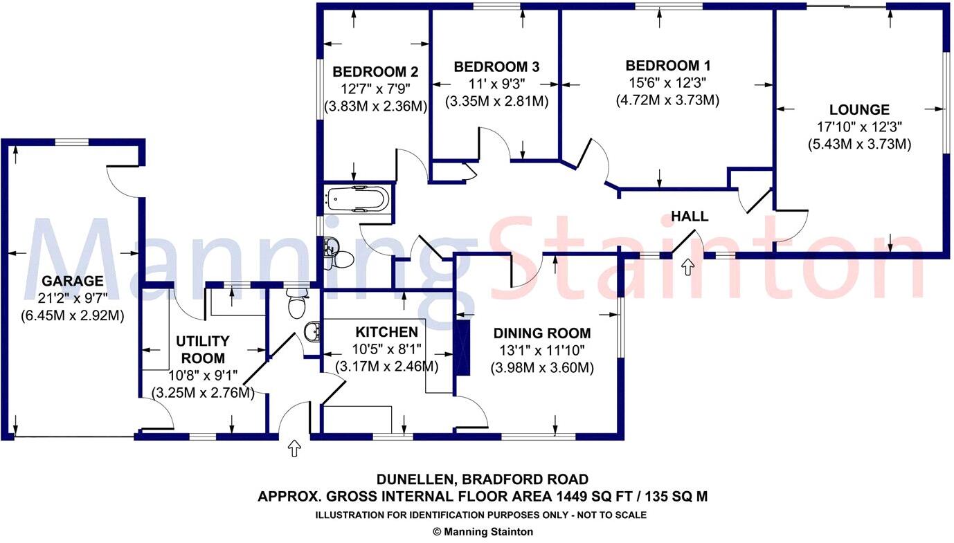Dunnellen, Bradford Road, Tingley, Wakefield, West Yorkshire floorplan