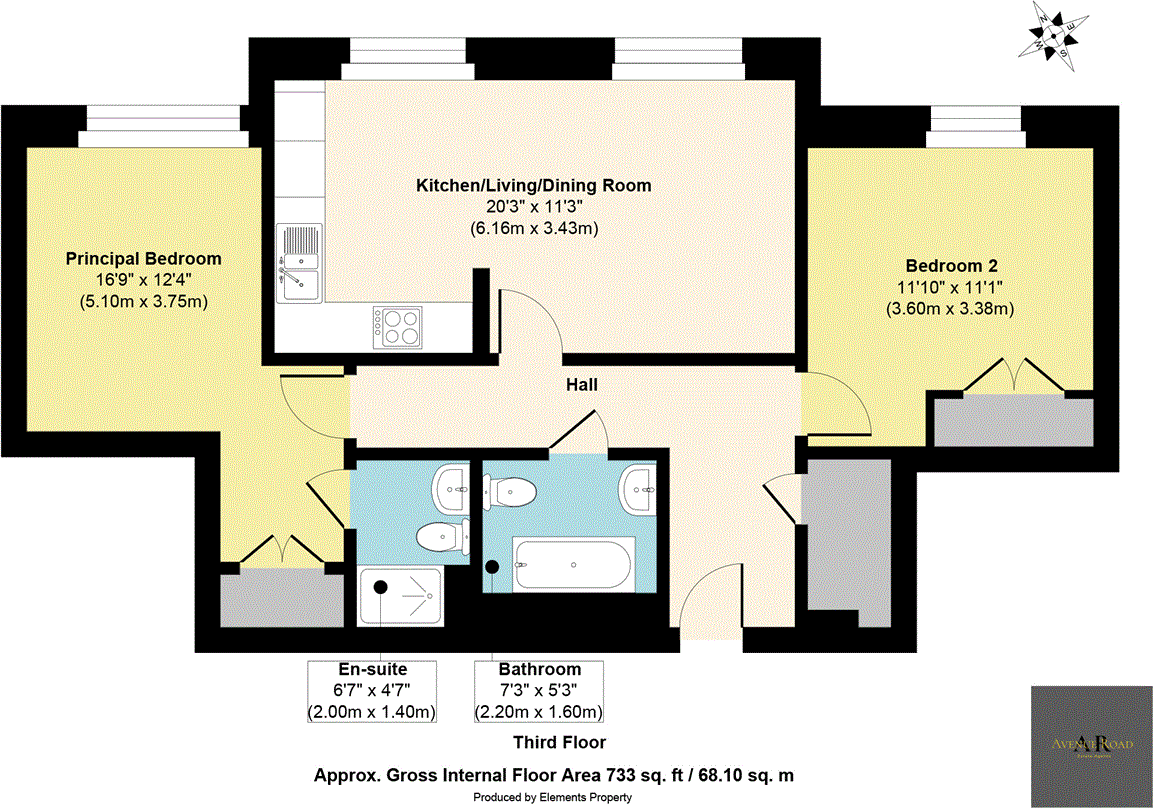 16 Flat 27 Ashley Place, Edinburgh, EH6 floorplan