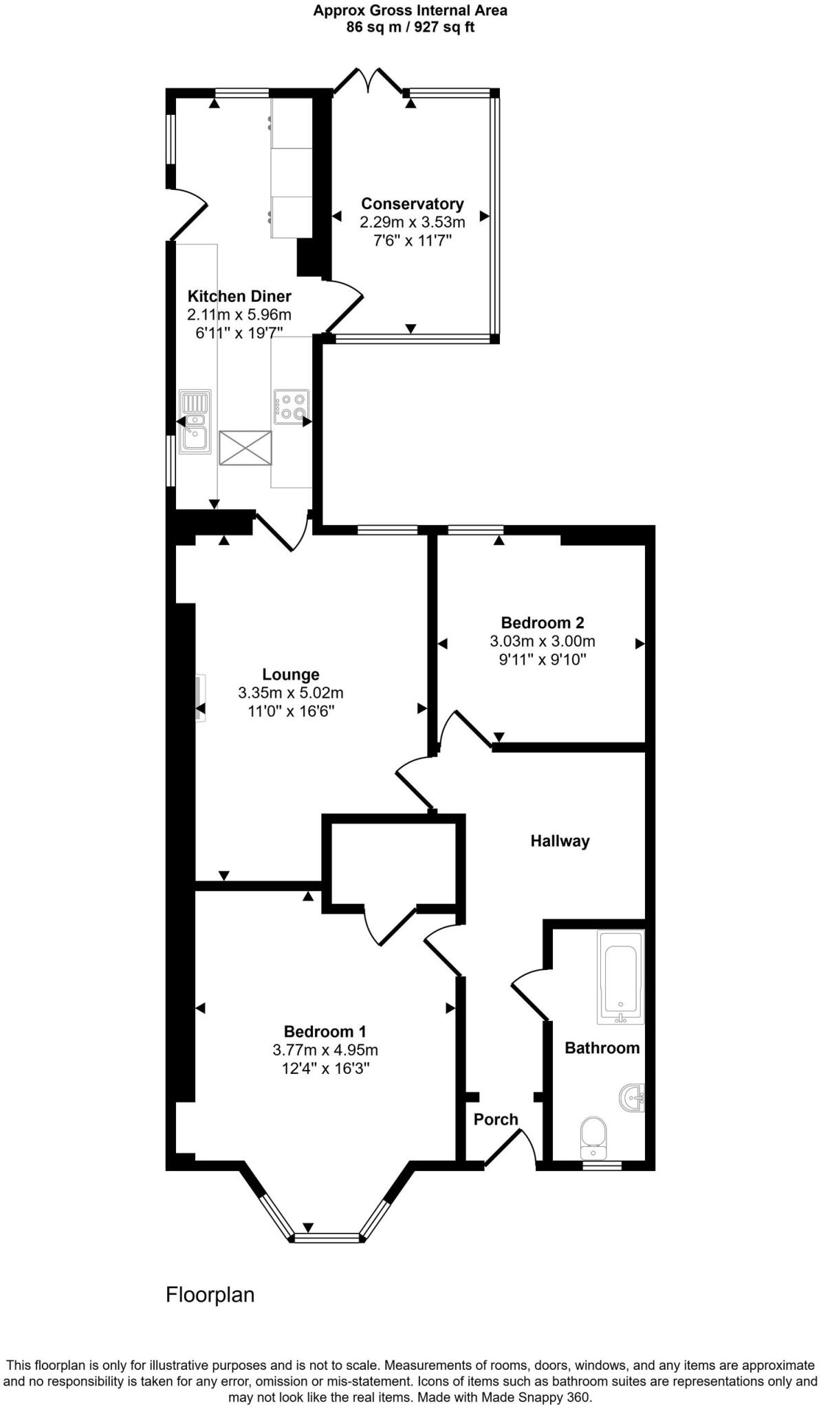 20 Gordon Street, Ayr, KA8 9AT floorplan