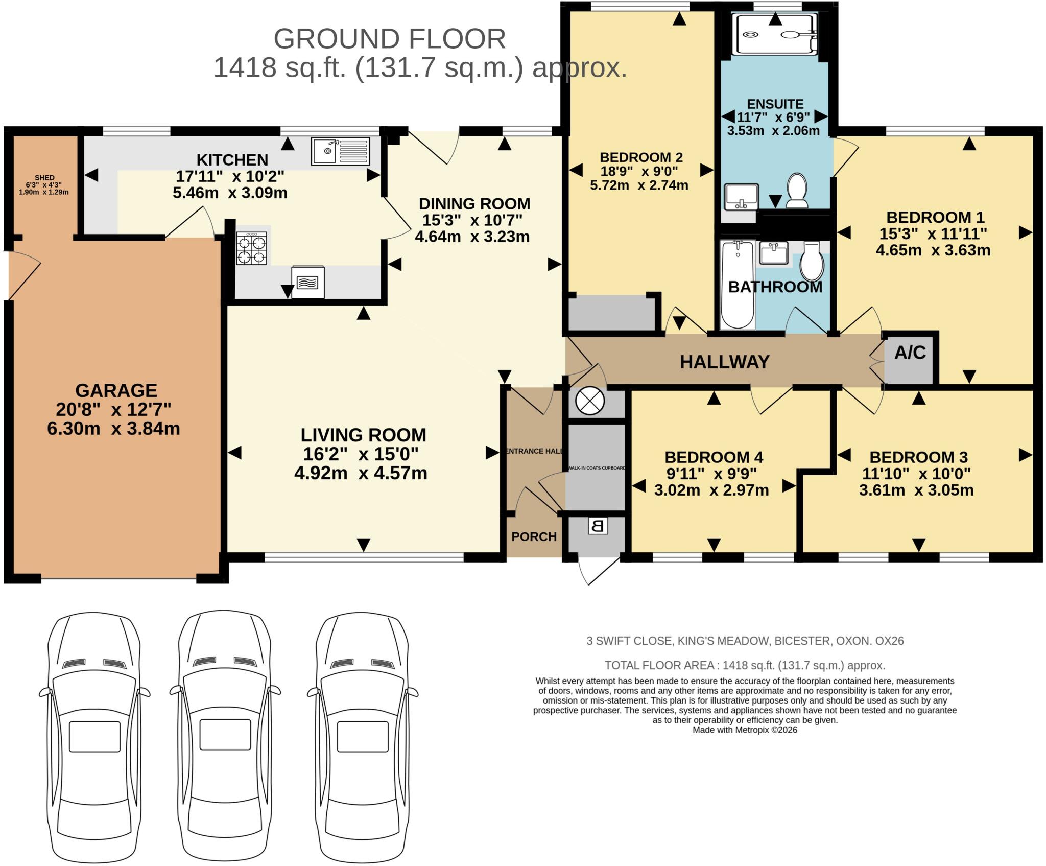 Swift Close, Bicester, Oxfordshire floorplan