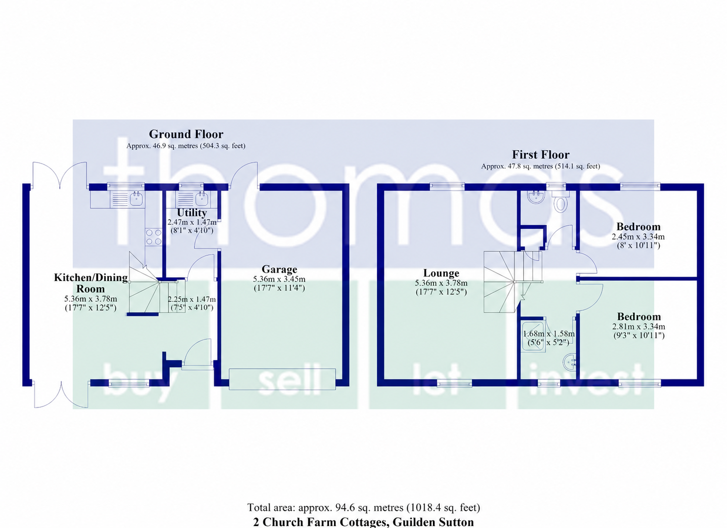 Church Farm Cottages, Guilden Sutton floorplan