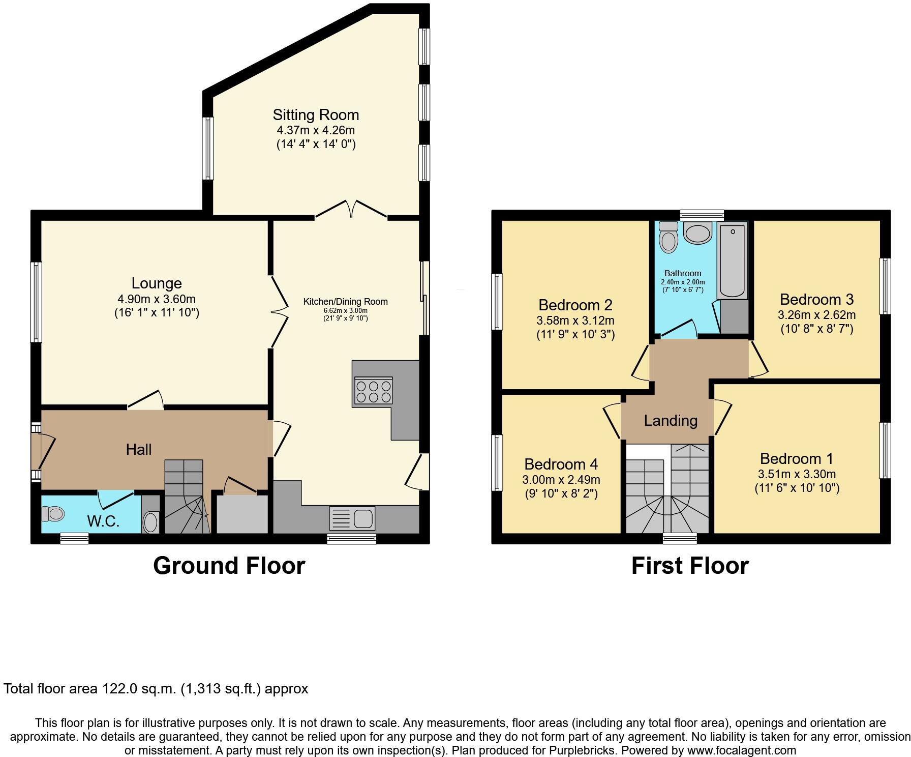Poulton Crescent, Hoghton, Preston, PR5 floorplan