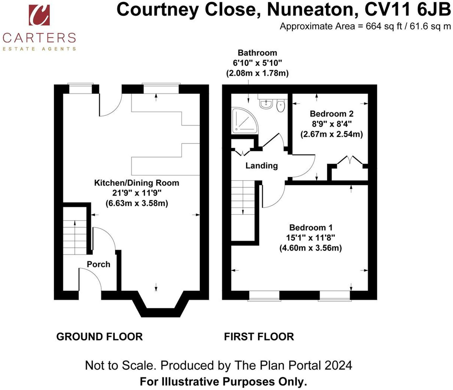 Courtney Close, Nuneaton, CV11 floorplan