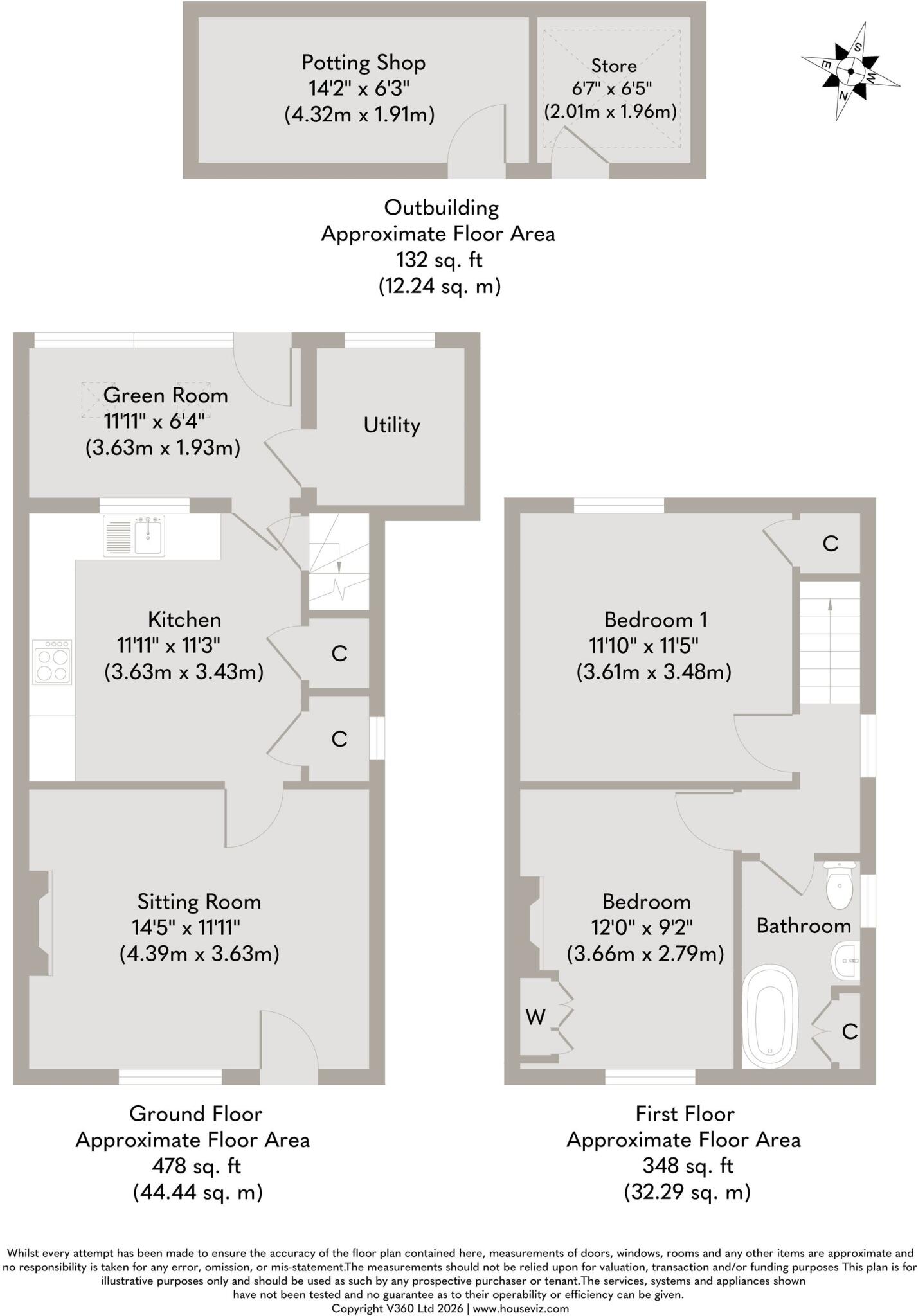 Characterful Two Bedroom End-Terrace in Prime Position of Heacham floorplan