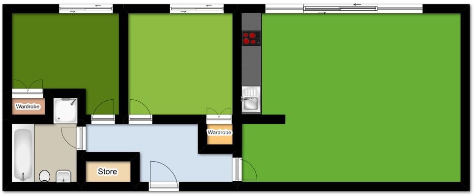 Penthouse 6, Metropolitan Apartments floorplan