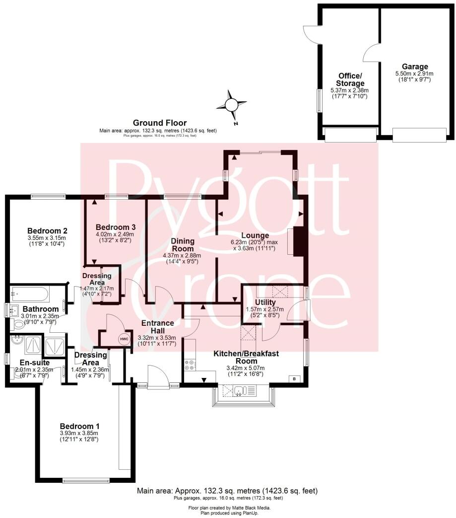 Old Main Road, Fleet Hargate, Holbeach, Spalding, Lincolnshire, PE12 floorplan