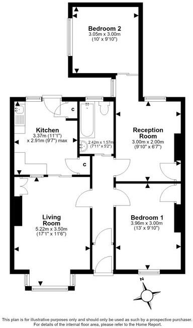 102 Restalrig Avenue, EDINBURGH, EH7 6PW floorplan