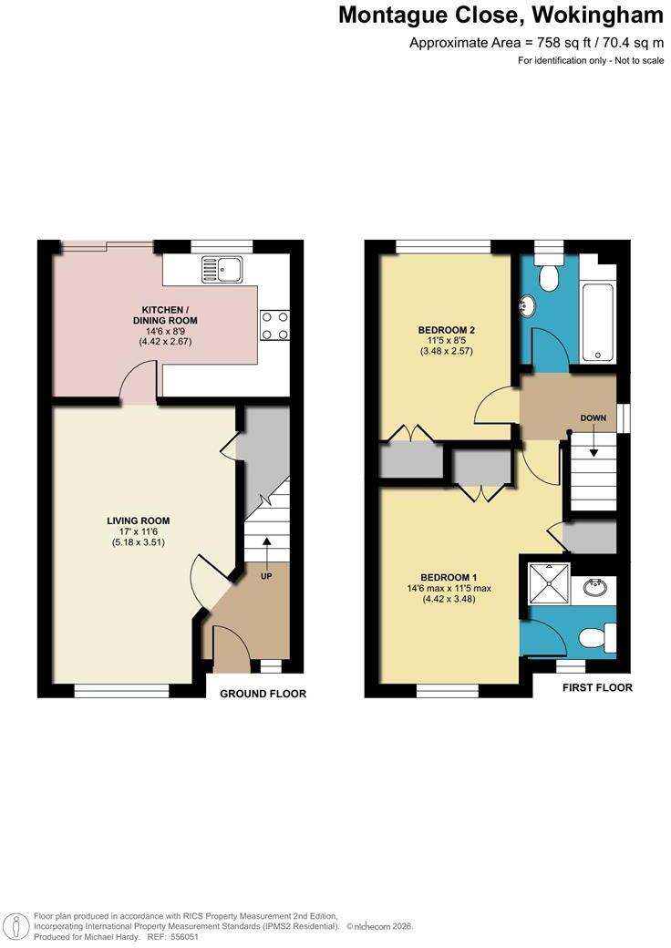 Montague Close, Wokingham, Berkshire, RG40 5PF floorplan