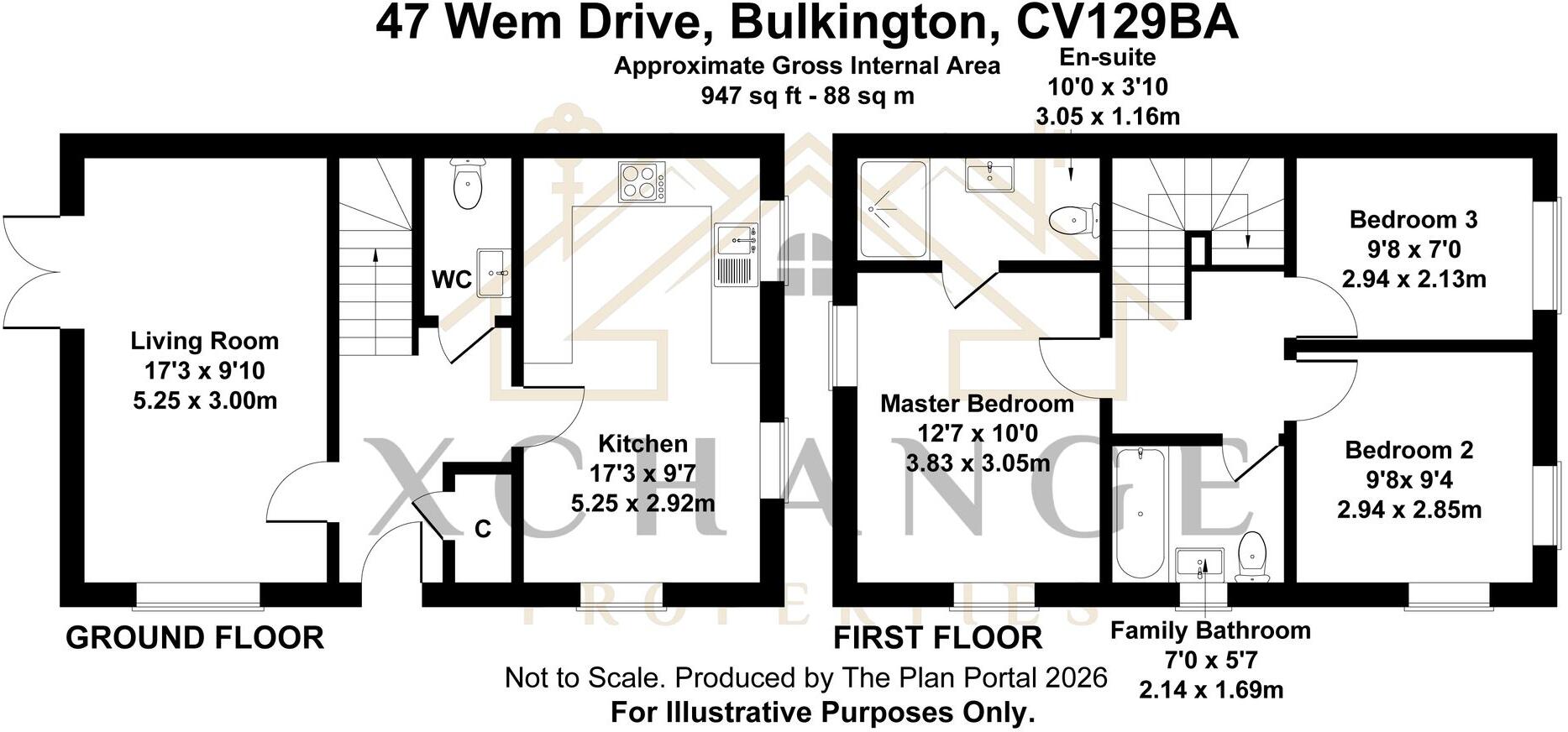Wem Drive, Bulkington, CV12 floorplan