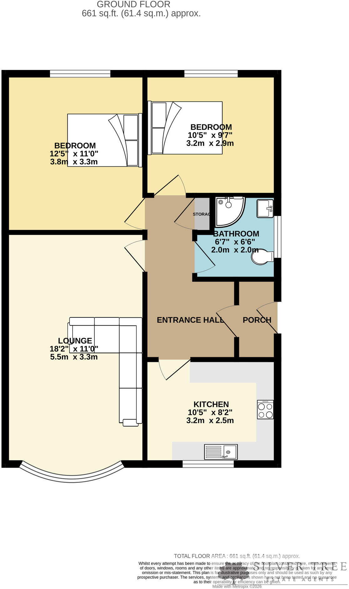 Estill Close, Cayton, Scarborough, North Yorkshire floorplan