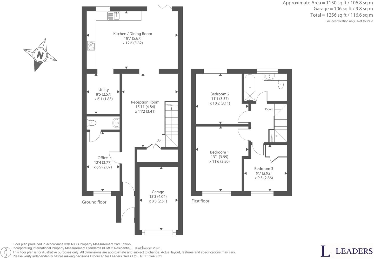 Rebecca Gardens, Silver End, Witham floorplan