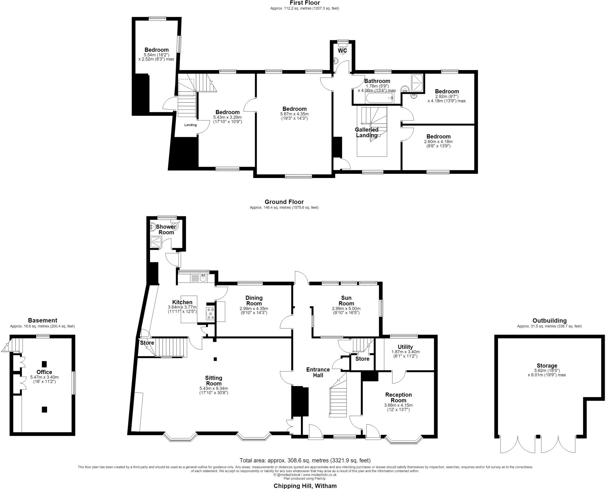 Chipping Hill, Witham, Essex, CM8 floorplan