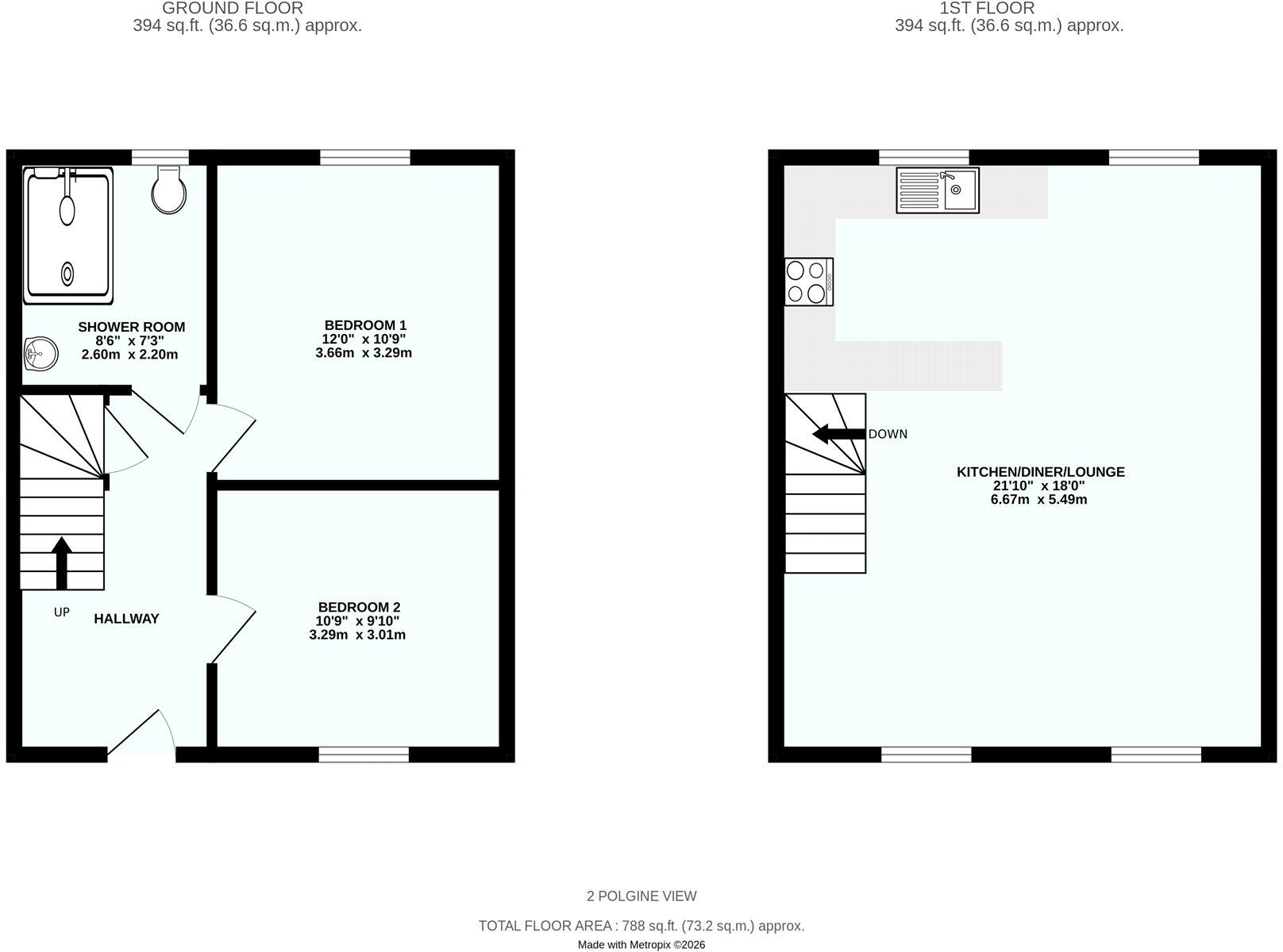 Polgine Lane, Troon, Camborne, Cornwall floorplan