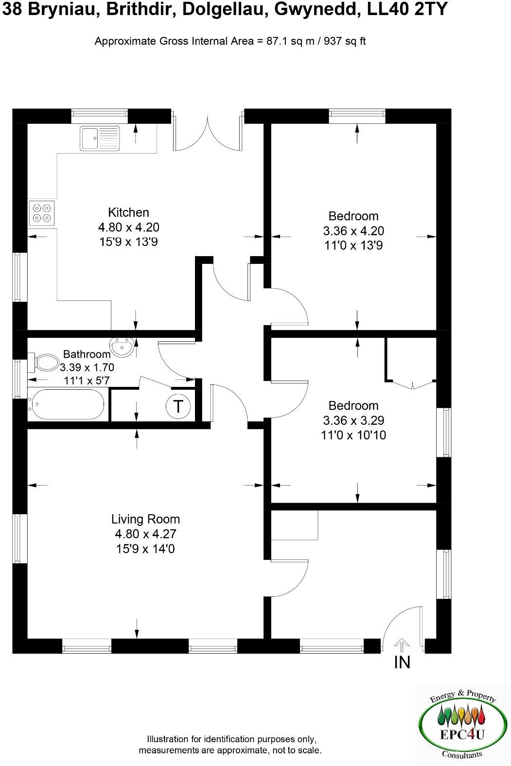 38 Bryniau, Brithdir, Dolgellau, LL40 2TY floorplan