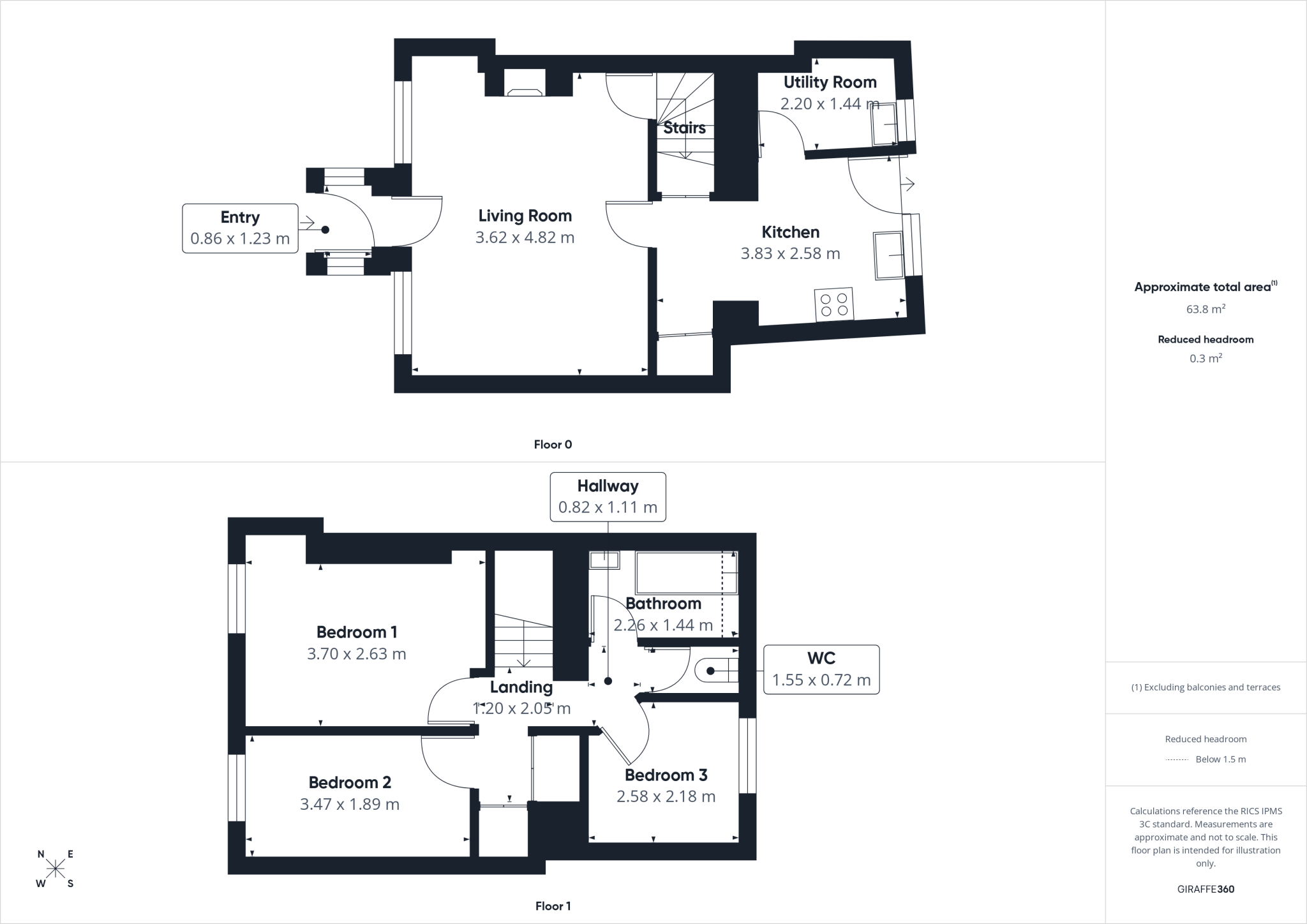 Hunter Bank, Great Clifton, Workington, Cumbria, CA14 floorplan