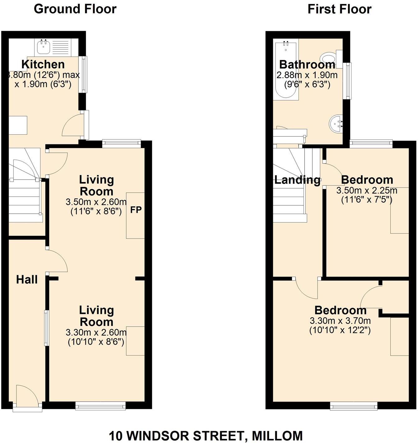 10, Windsor Street, MILLOM floorplan