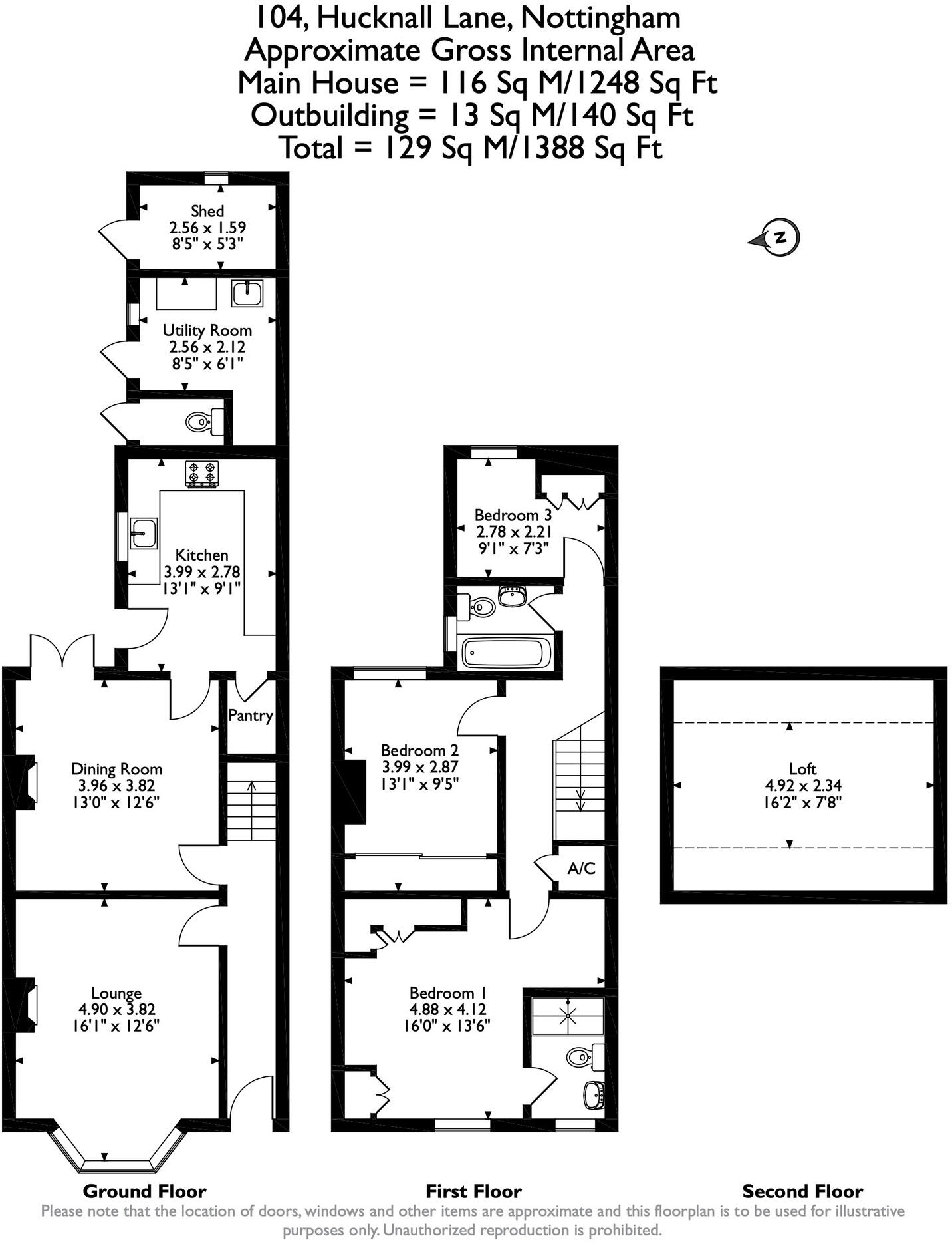 Hucknall Lane, Nottingham, Nottinghamshire, NG6 8AR floorplan