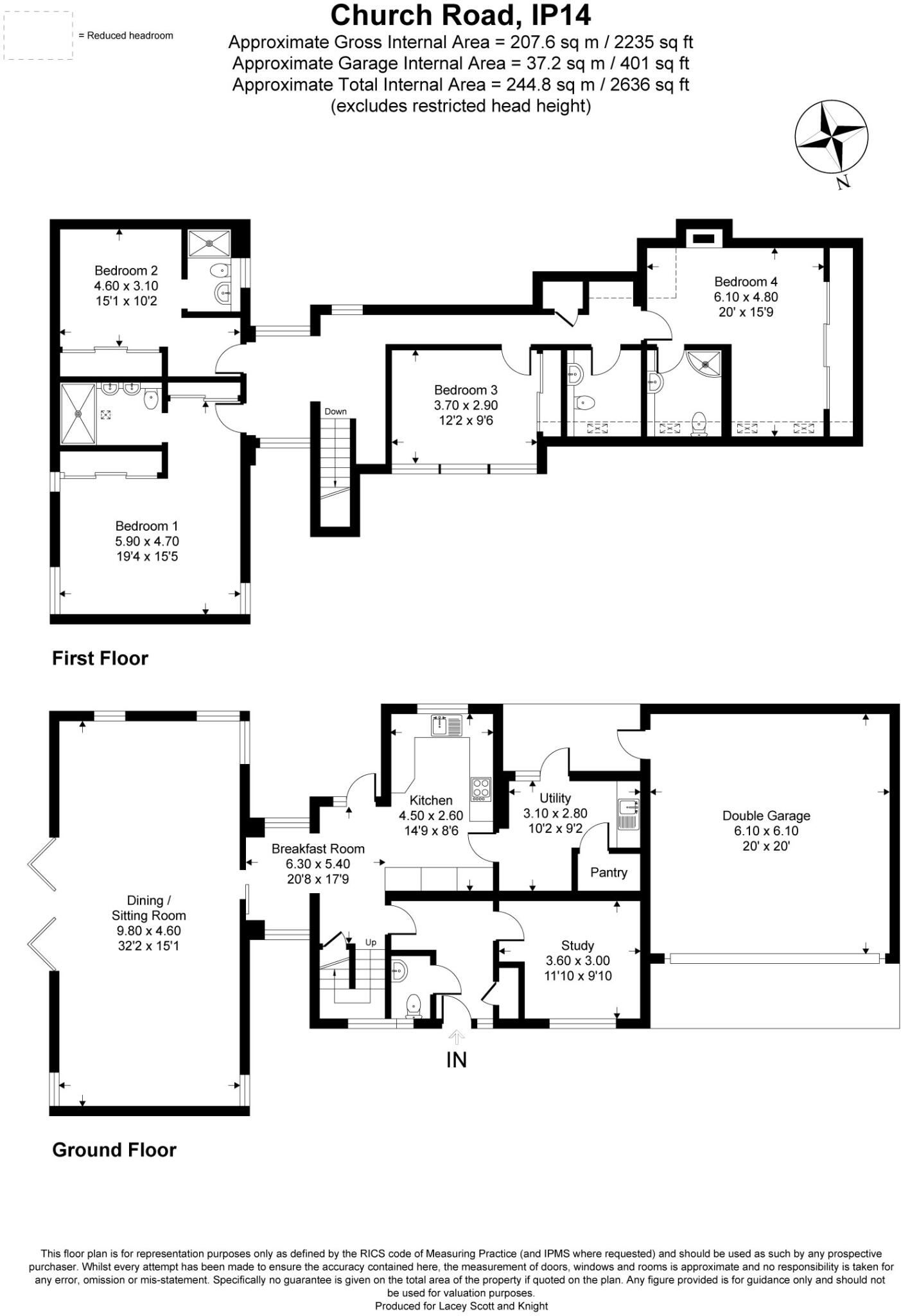 Church Road, Great Finborough, Stowmarket, Suffolk, IP14 floorplan