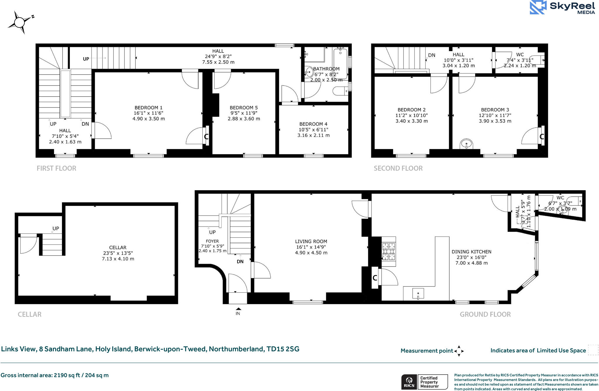 Sandham Lane, Holy Island, Berwick-upon-Tweed, Northumberland floorplan