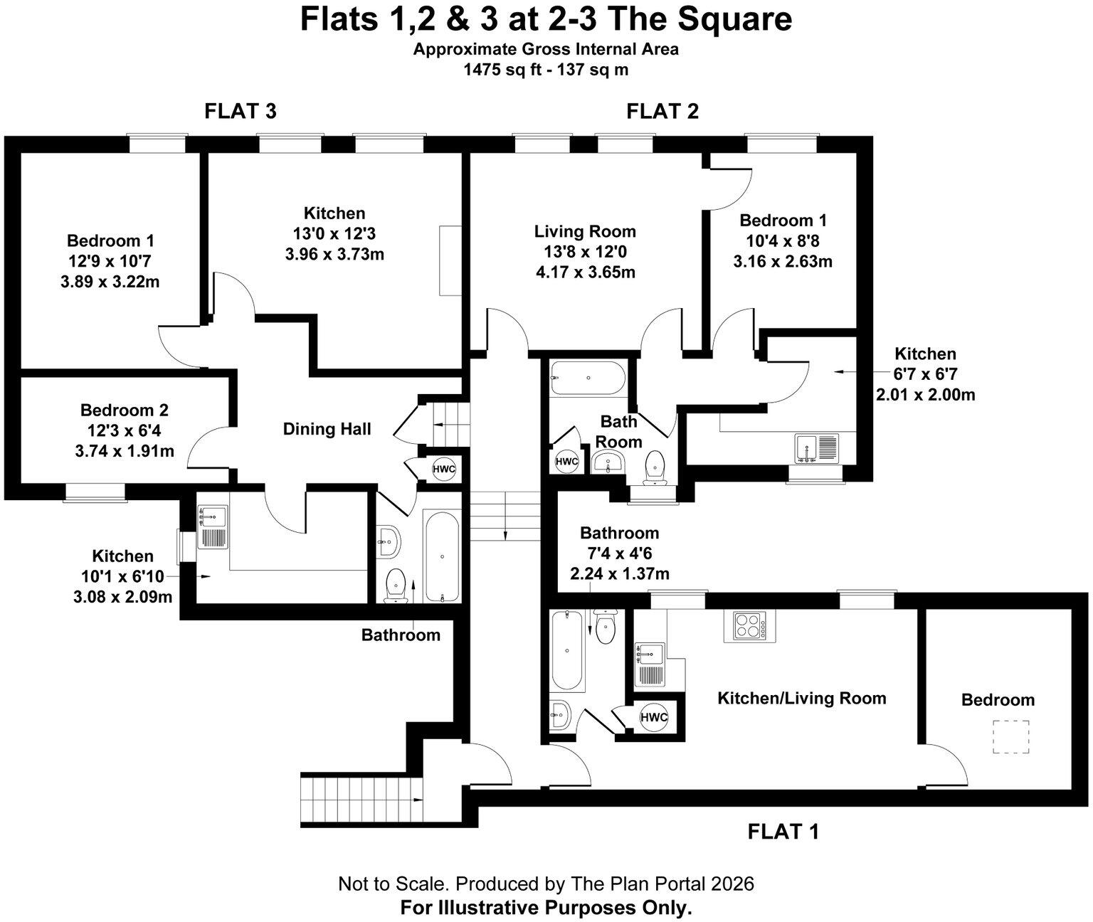 2-3 The Square, Holsworthy, EX22 6DL floorplan