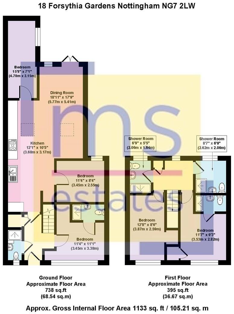 BILLS INCLUDED £160pppw Forsythia Gardens, Lenton, Nottingham floorplan