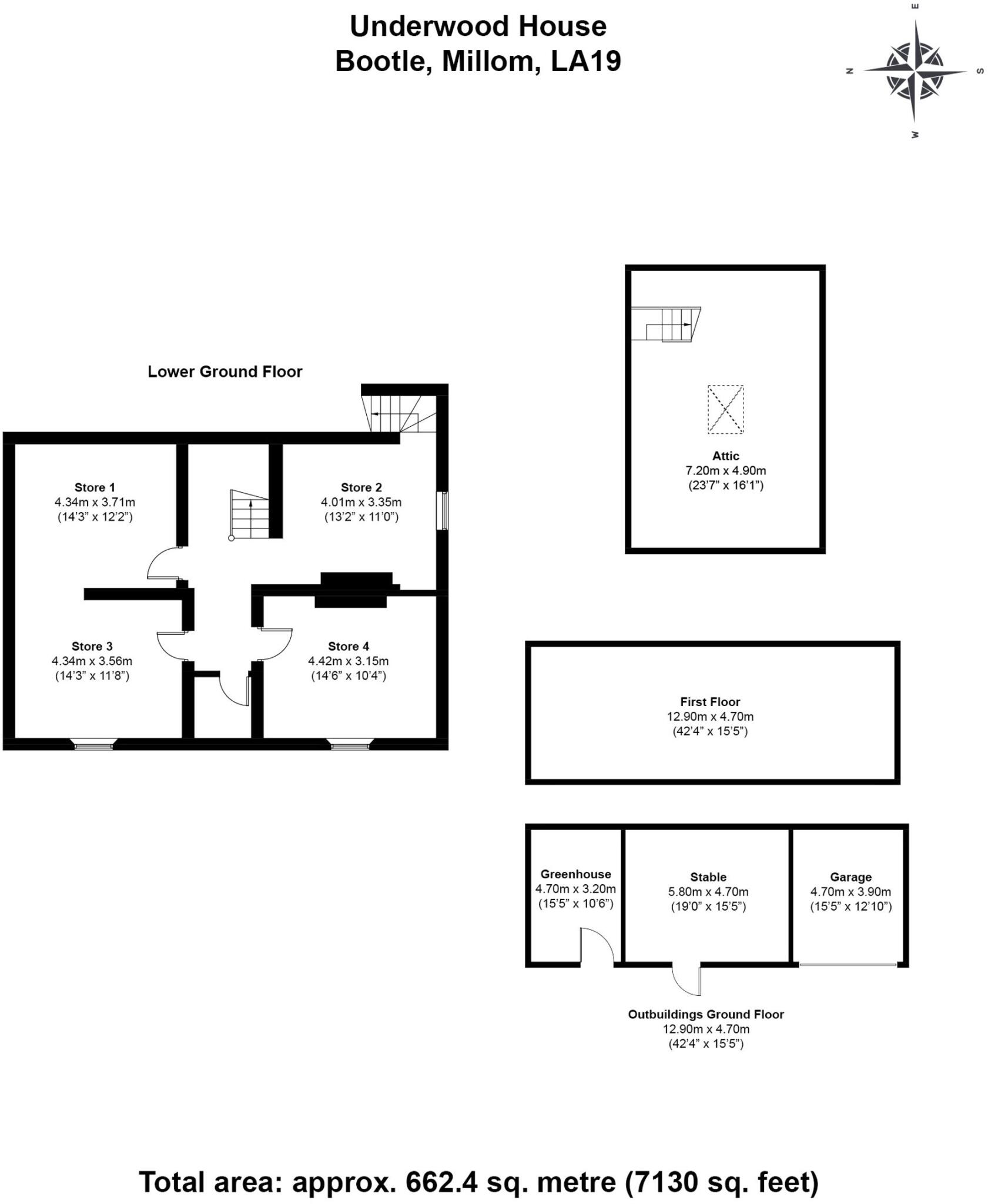 Underwood House, Bootle, Western Lake District floorplan