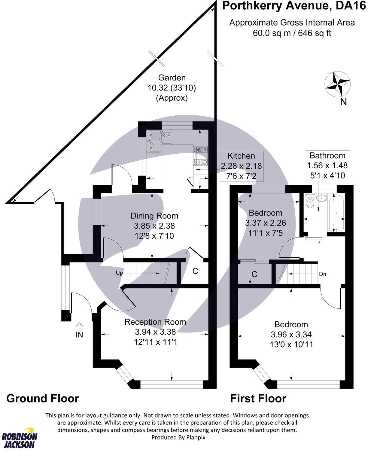 Porthkerry Avenue, Welling, DA16 floorplan
