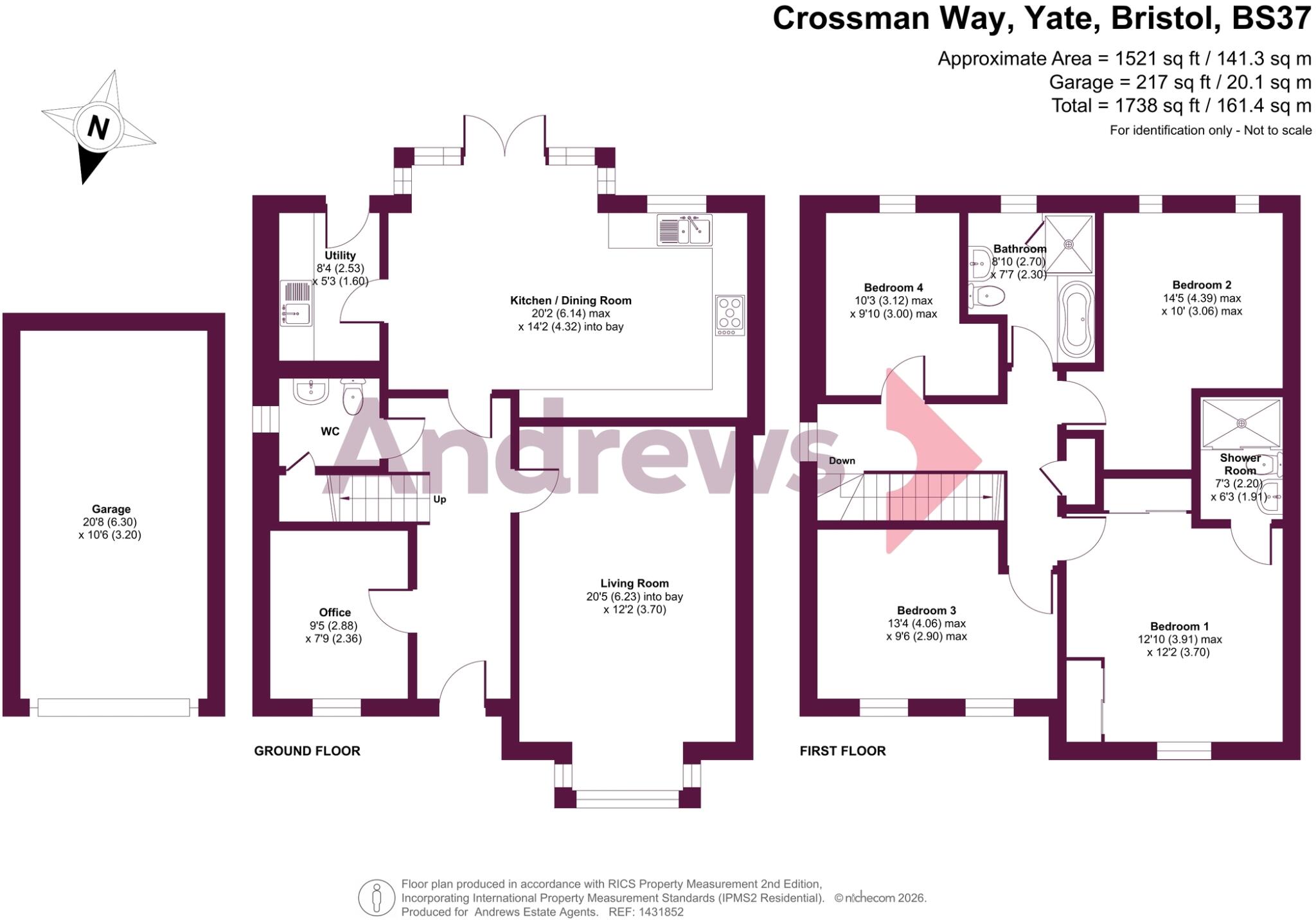 Crossman Way, Yate, Bristol, Gloucestershire, BS37 floorplan