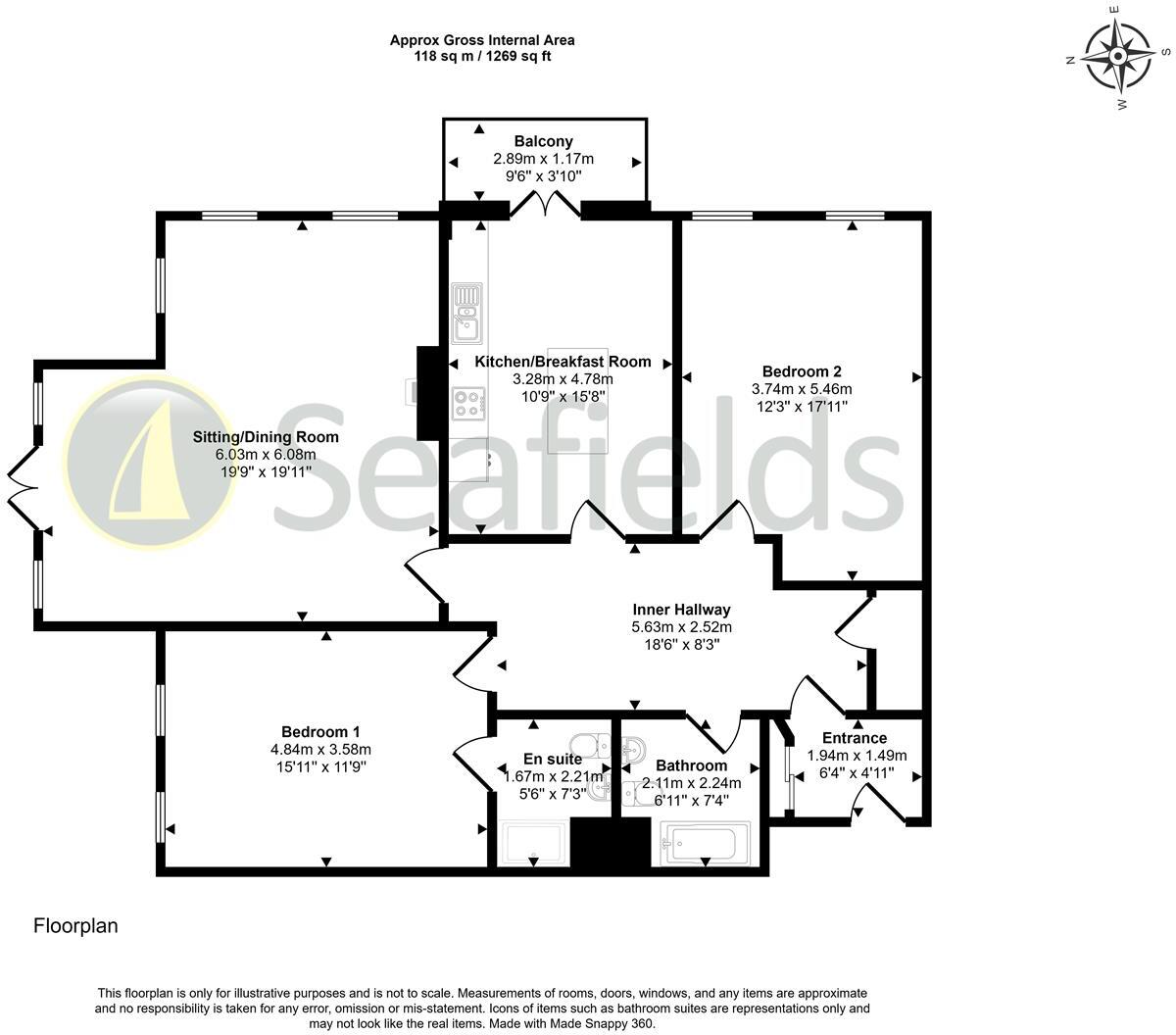 Springvale Road, Seaview, PO35 5AT floorplan
